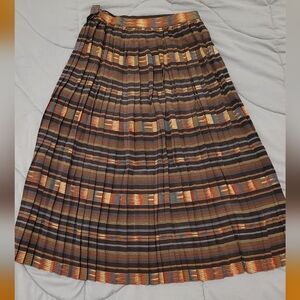 Vintage Albert Nipon Striped Pleated Skirt